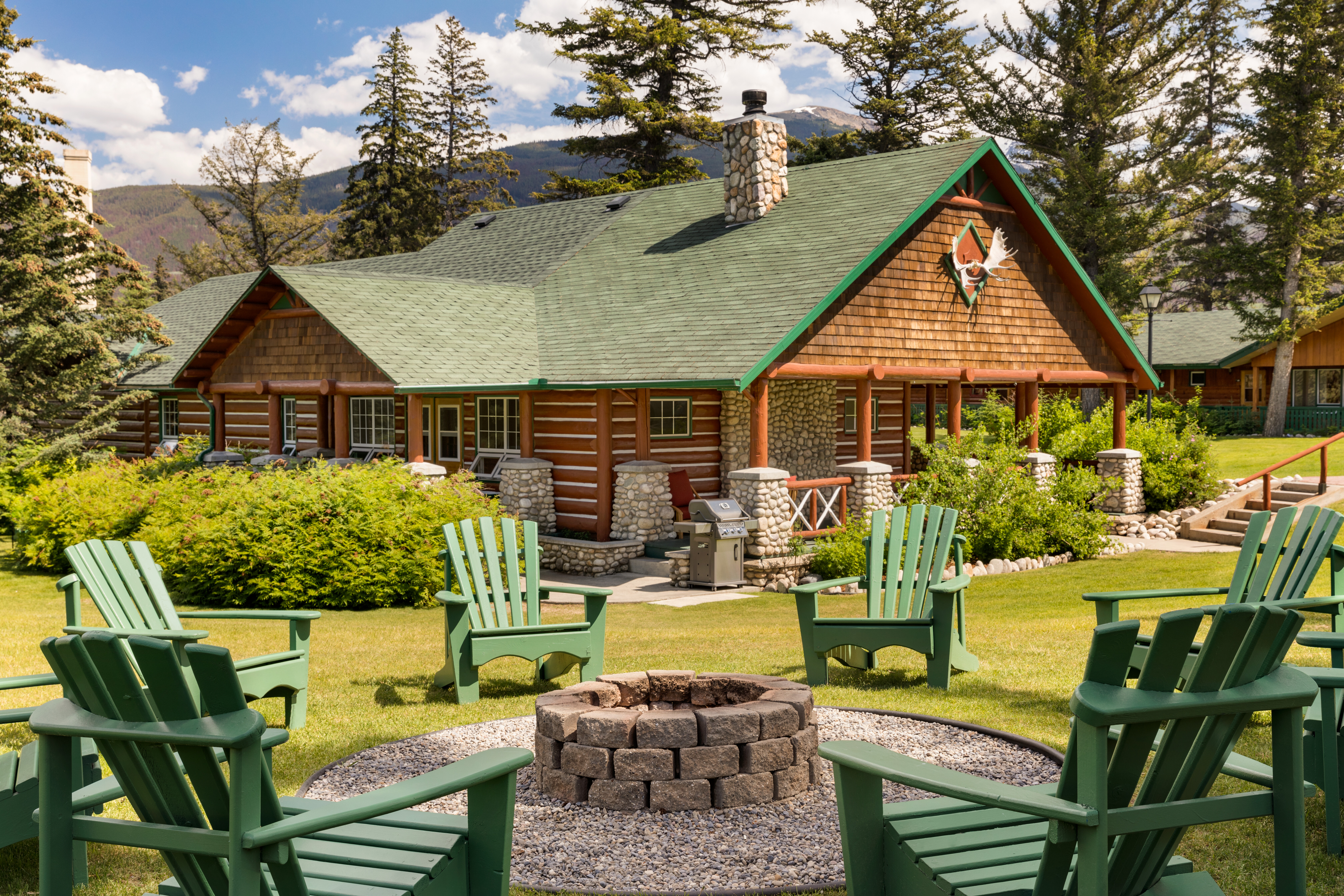 Cabin-style accommodations at Fairmont Jasper Park Lodge