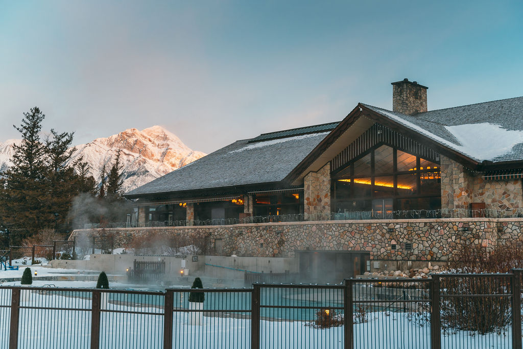 Fairmont Jasper Park Lodge exterior and mountain setting